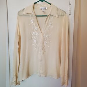 Women's long sleeve decorative blouse